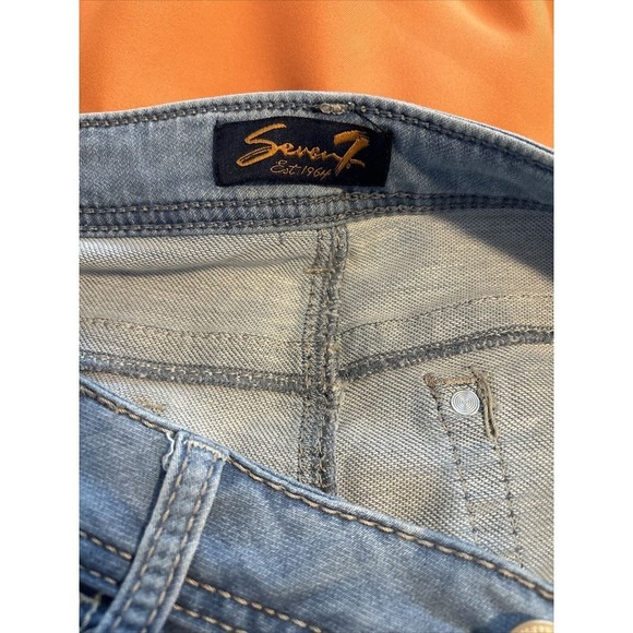 Authentic SEVEN 7 Women’s Shorts Size 14 Distressed Pocket Inseam 6” Mid-Rise - Picture 6 of 10
